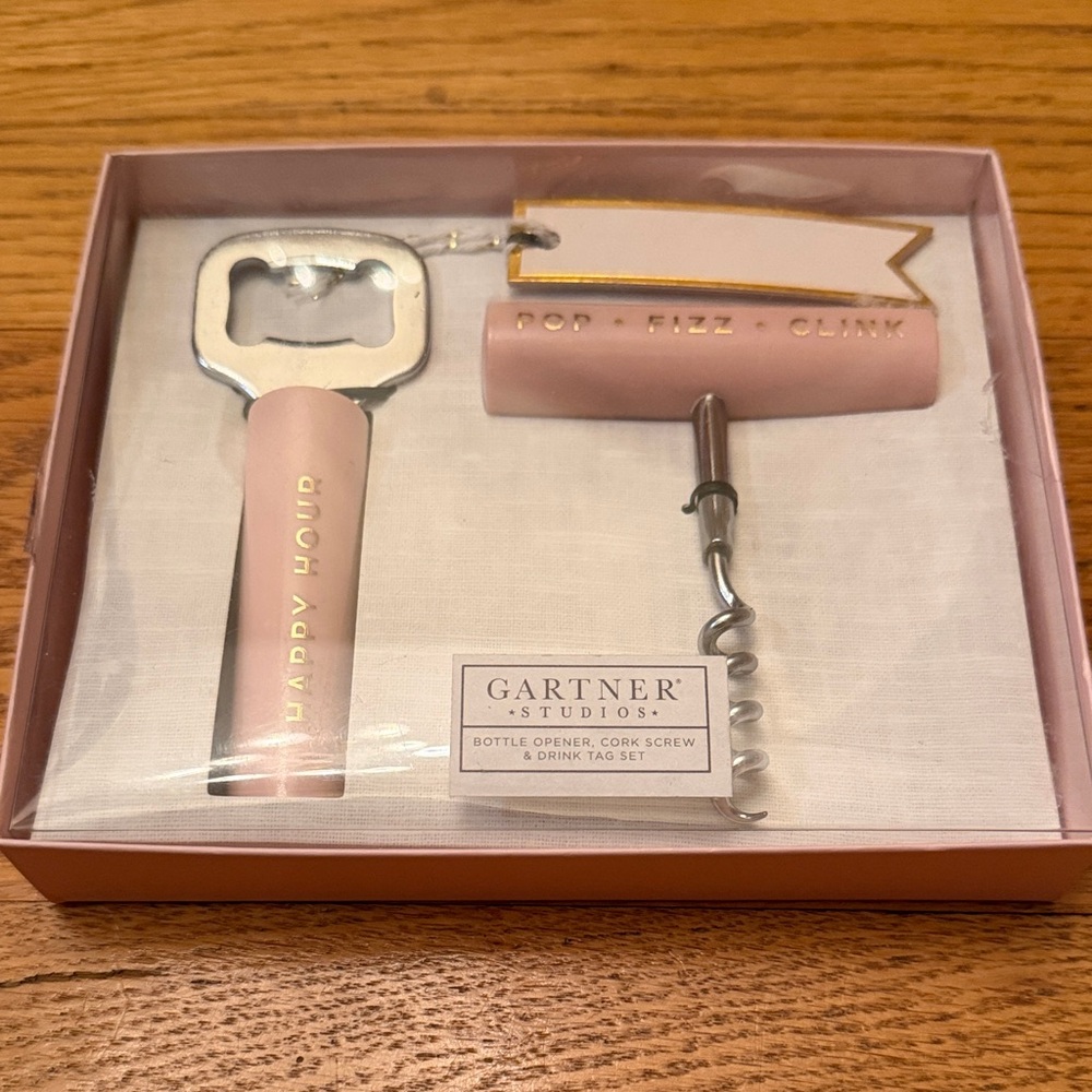 Gartner Studios Pink and Gold Bottle Opener Set